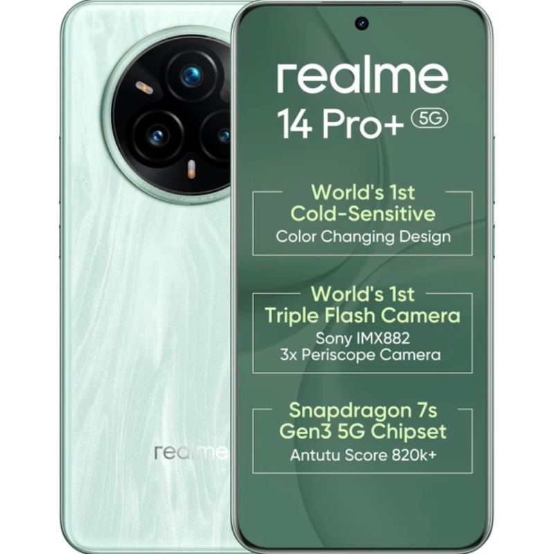 realme 14 Pro+ 5G (Emerald Drift, 256 GB) (8 GB RAM)